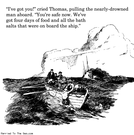 Married To The Sea comic: shipwreck rescue * Text: