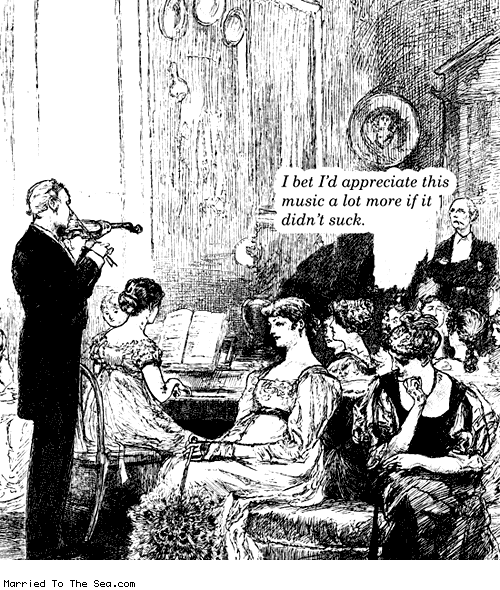 Married To The Sea comic: appreciate this music * Text: