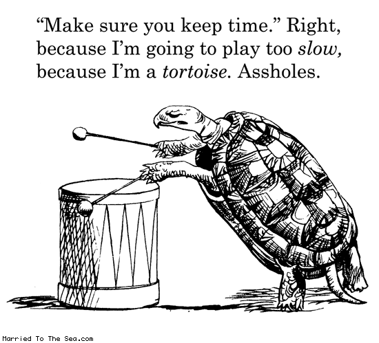 Married To The Sea comic: make sure you keep time * Text: