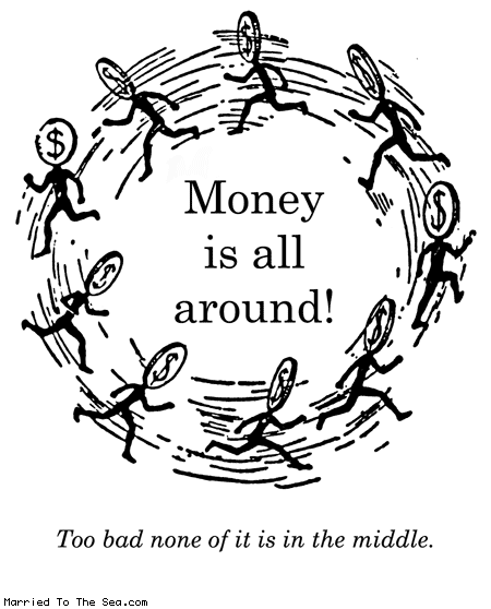 Married To The Sea comic: money is all around * Text:
