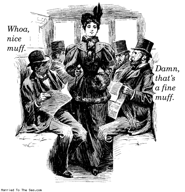 Married To The Sea comic: nice muff * Text: whoa nice muff damn thats a fine muff