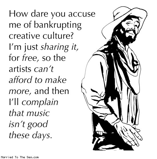 Married To The Sea comic: bankrupting creative culture * Text:
