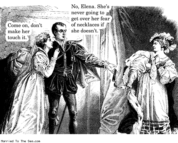 Married To The Sea comic: afraid of necklaces * Text: