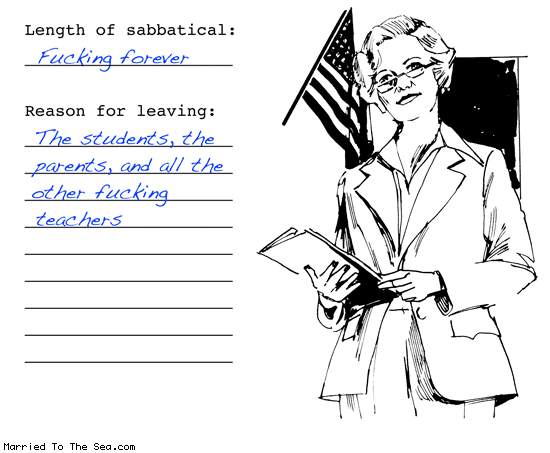 Married To The Sea comic: length of sabbatical * Text: