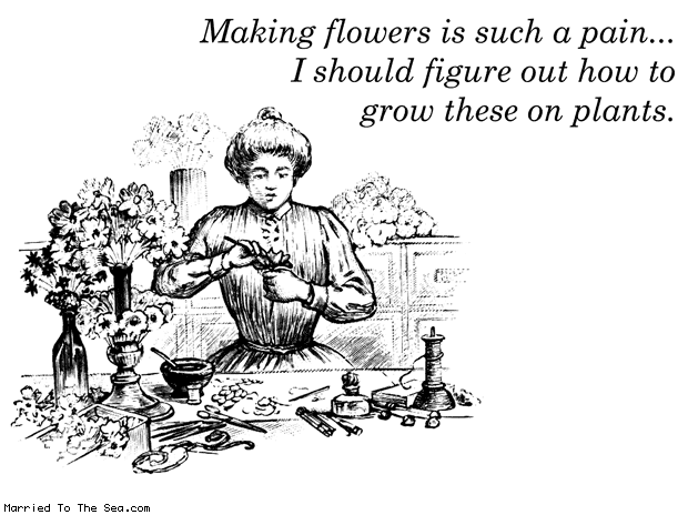Married To The Sea comic: making flowers * Text: