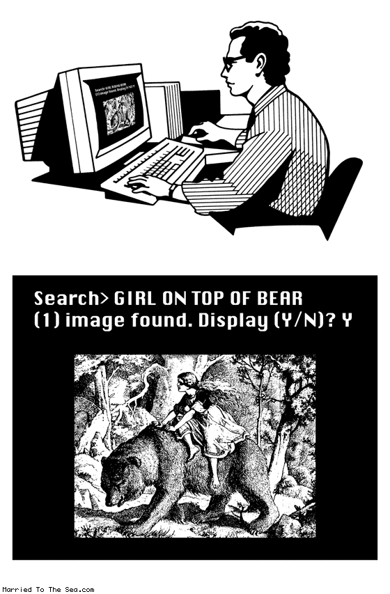 Married To The Sea comic: girl on top of bear * Text: Search>GIRL ON TOP OF BEAR { 1 } image found. Display {Y/N}? Y