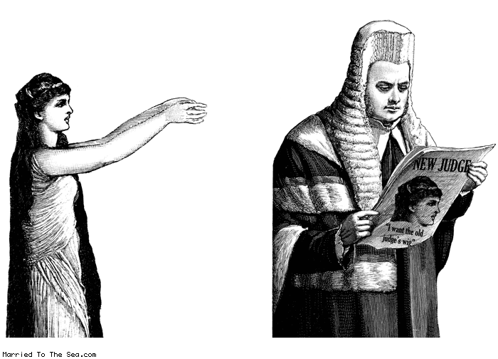 Married To The Sea comic: new judge * Text:
NEW JUDGE
I want the old judge's wig