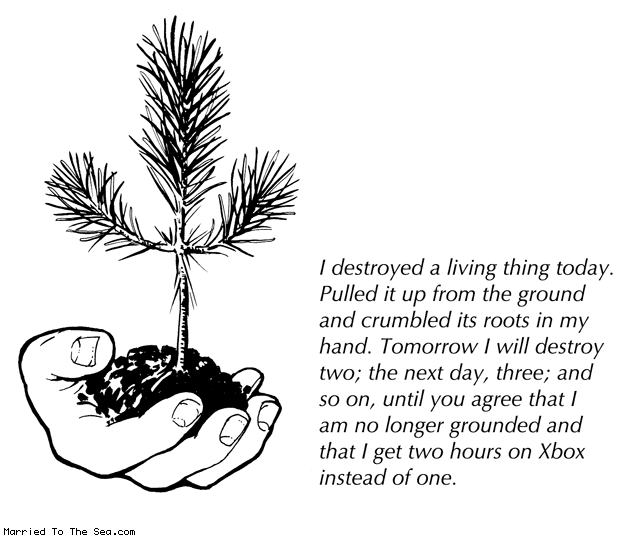 Married To The Sea comic: a living thing * Text: