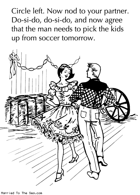 Married To The Sea comic: modern square dance * Text: