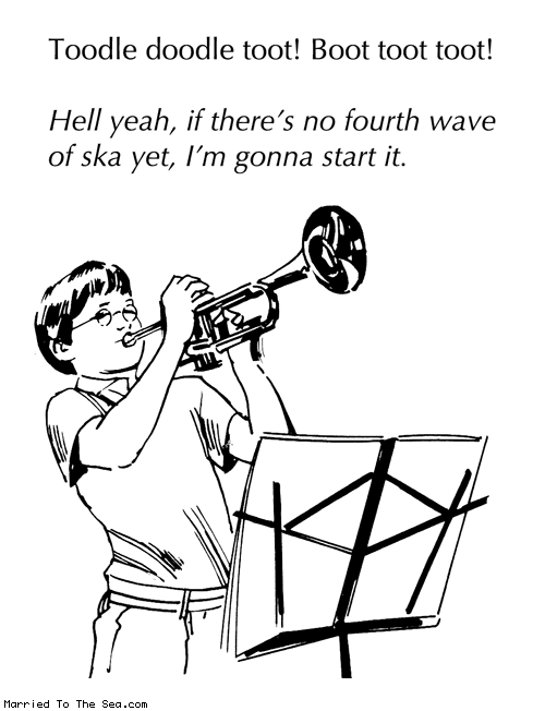 Married To The Sea comic: fourth wave of ska * Text: