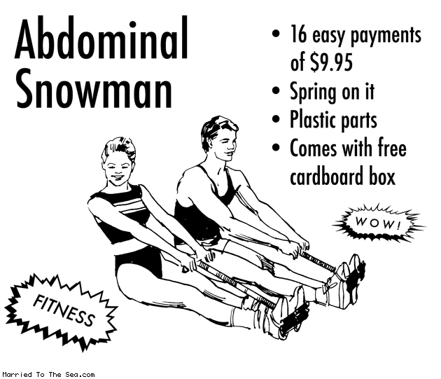 Married To The Sea comic: abdominal snowman * Text:
