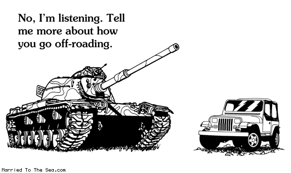 Married To The Sea comic: offroading * Text:
