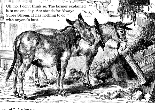 Married To The Sea comic: always super strong * Text: uh no i dont think so the farmer explained it to me one day ass stands for always super strong its nothing to do with anyones butt