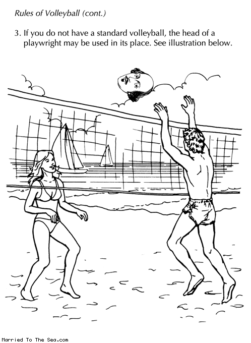 Married To The Sea comic: rules of volleyball * Text: