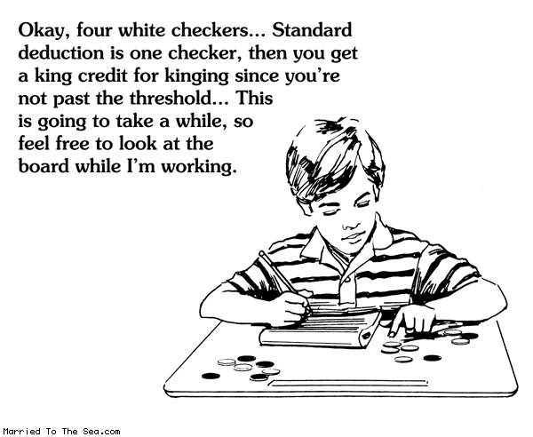 Married To The Sea comic: checker accountant * Text: