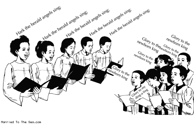 Married To The Sea comic: hark the herald angels * Text: hark the herald angels sing glory to the newborn king glory to my ding a ling