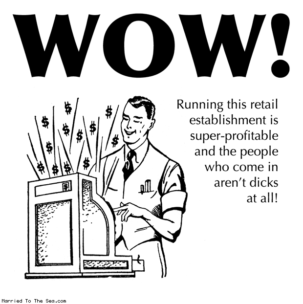 Married To The Sea comic: retail establishment * Text: