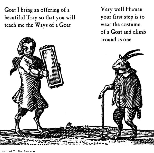 Married To The Sea comic: how to be a goat man * Text:
