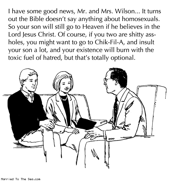 Married To The Sea comic: good news from the bible * Text: