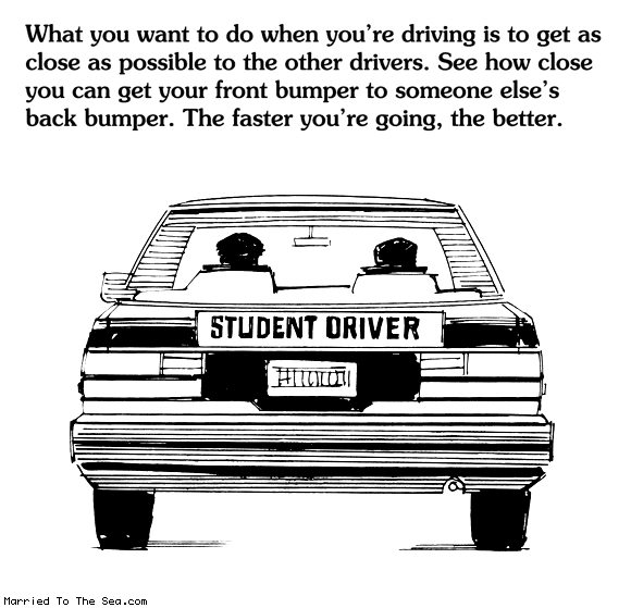 Married To The Sea comic: student driver * Text: