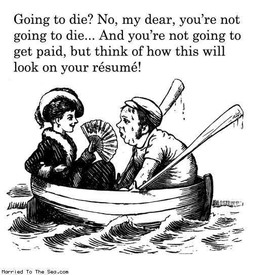 Married To The Sea comic: going to die * Text: