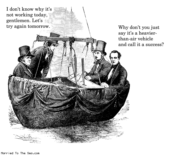 Married To The Sea comic: lighter than air vehicle * Text: