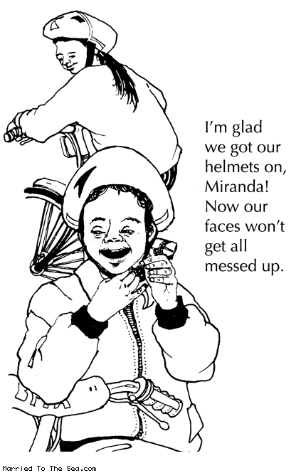 Married To The Sea comic: got our helmets on * Text: