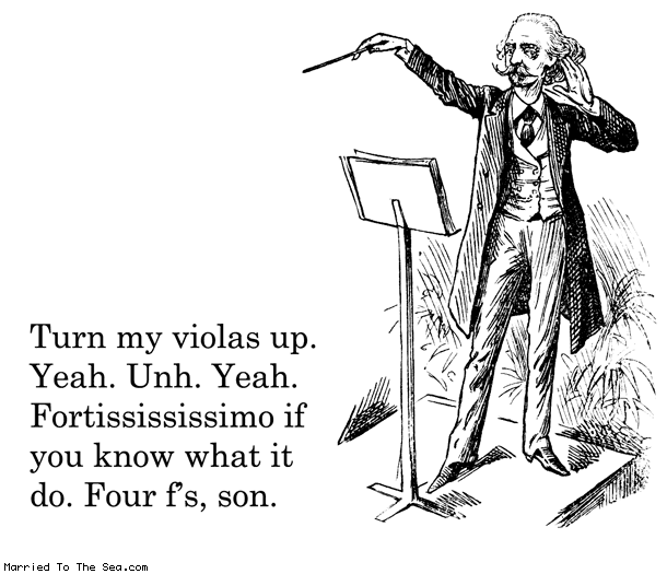 Married To The Sea comic: turn my violas * Text: