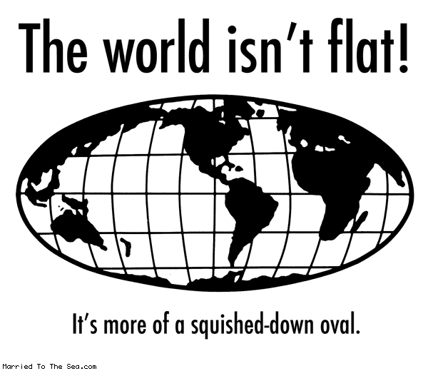 the world is flat. the world isnt flat its more