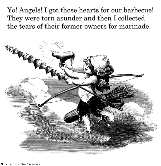 Married To The Sea comic: heart barbecue * Text: