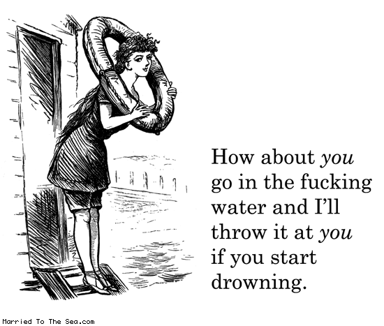 Married To The Sea comic: life preserver * Text: