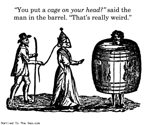 Married To The Sea comic: cage on your head * Text: