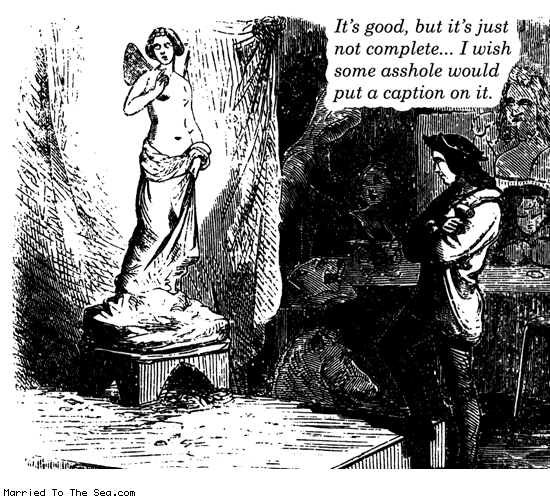 Married To The Sea comic: sculptor needs a little help * Text: