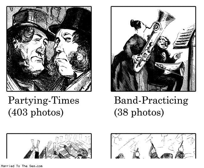 Married To The Sea comic: the first facebook * Text: partying times 403 photos band practicing 38 photos