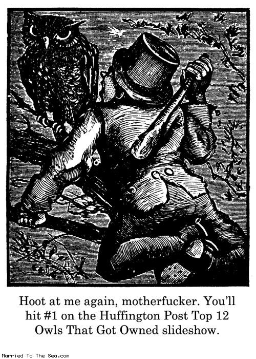 Married To The Sea comic: hoot at me again * Text: