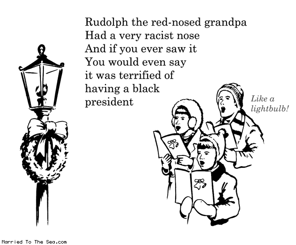 Married To The Sea comic: rudolph carolers * Text: