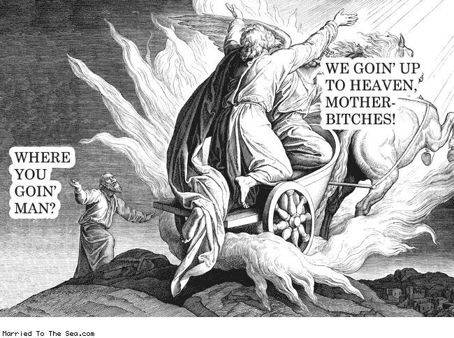 Married To The Sea comic: where you goin man * Text: where you goin man we goin up to heaven motherbitches