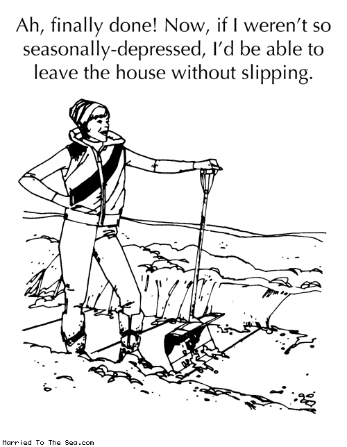 shoveled the walk